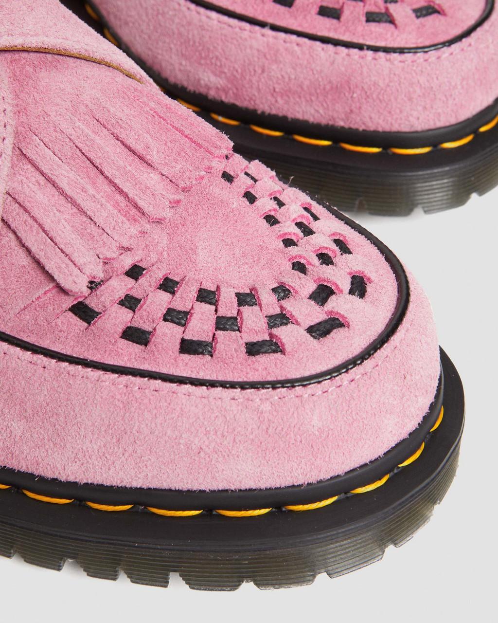 Zapatos Creepers Dr Martens Ramsey Suede Kiltie Buckle Hombre Rosas | 95076388