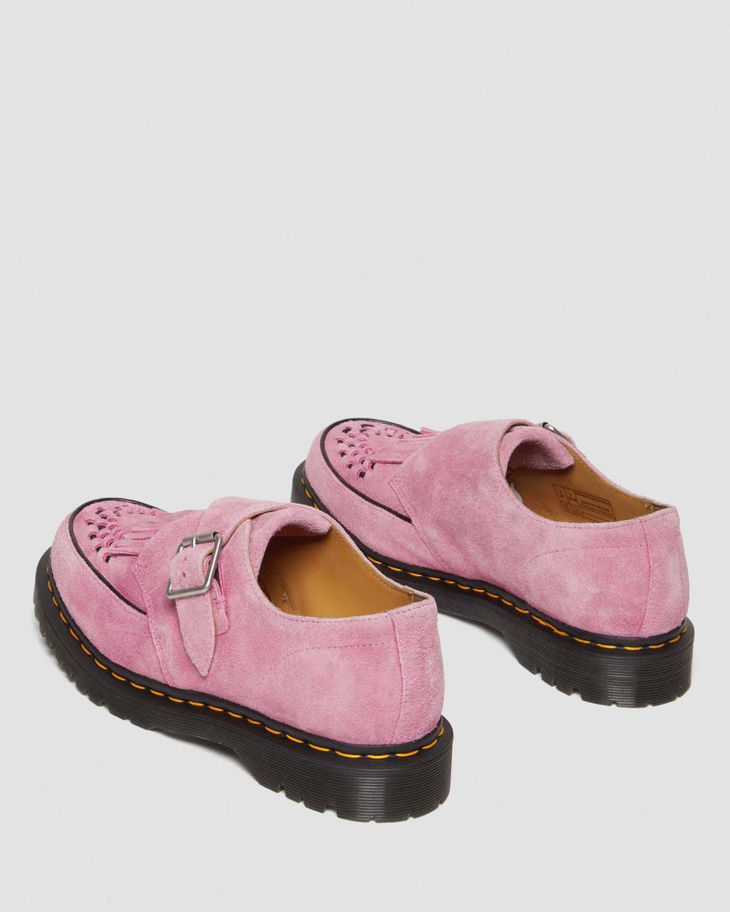 Zapatos Creepers Dr Martens Ramsey Suede Kiltie Buckle Hombre Rosas | 95076388