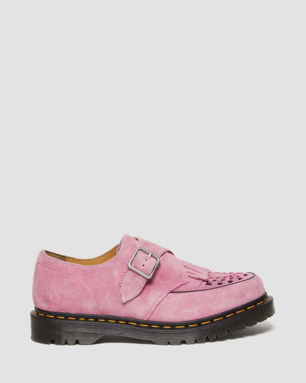Zapatos Creepers Dr Martens Ramsey Suede Kiltie Buckle Hombre Rosas | 95076388