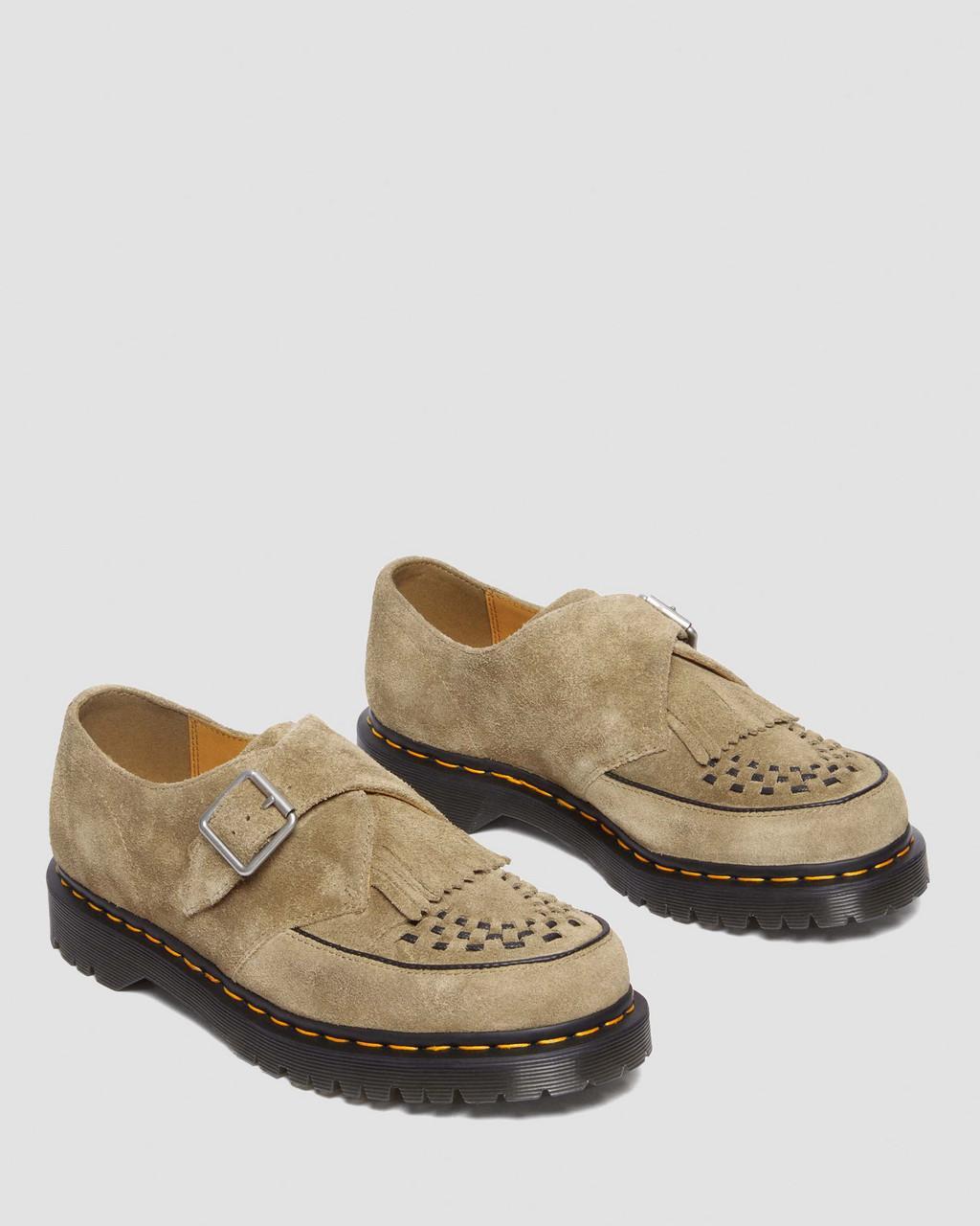 Zapatos Creepers Dr Martens Ramsey Suede Kiltie Buckle Mujer Marrom | 70910227