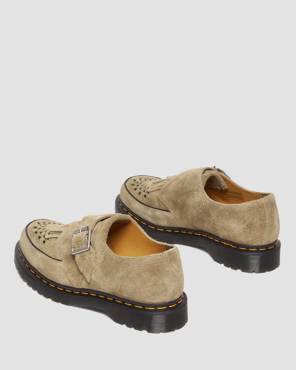 Zapatos Creepers Dr Martens Ramsey Suede Kiltie Buckle Mujer Marrom | 70910227
