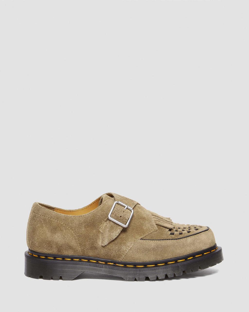 Zapatos Creepers Dr Martens Ramsey Suede Kiltie Buckle Mujer Marrom | 70910227