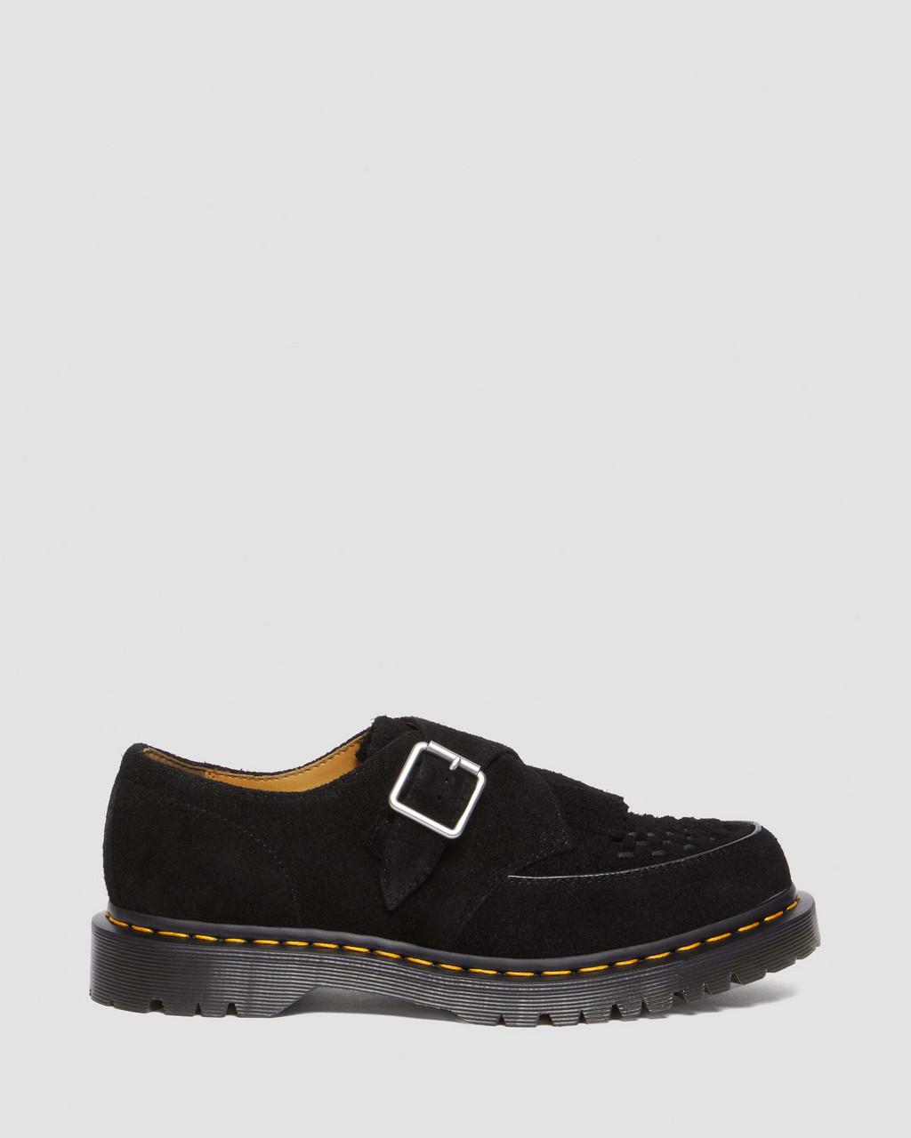 Zapatos Creepers Dr Martens Ramsey Suede Kiltie Buckle Mujer Negros | 74456447