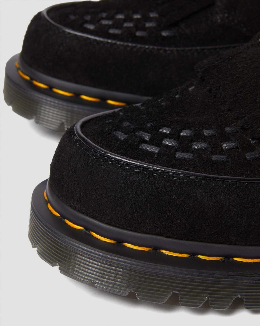 Zapatos Creepers Dr Martens Ramsey Suede Kiltie Buckle Mujer Negros | 74456447