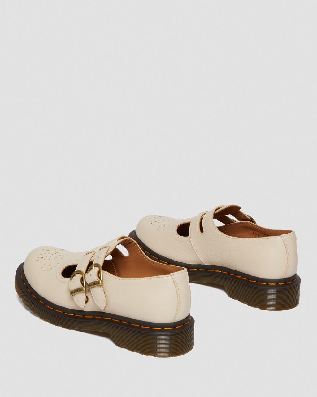 Zapatos Mary Jane Dr Martens 8065 Virginia Leather Mujer Beige | 82426415