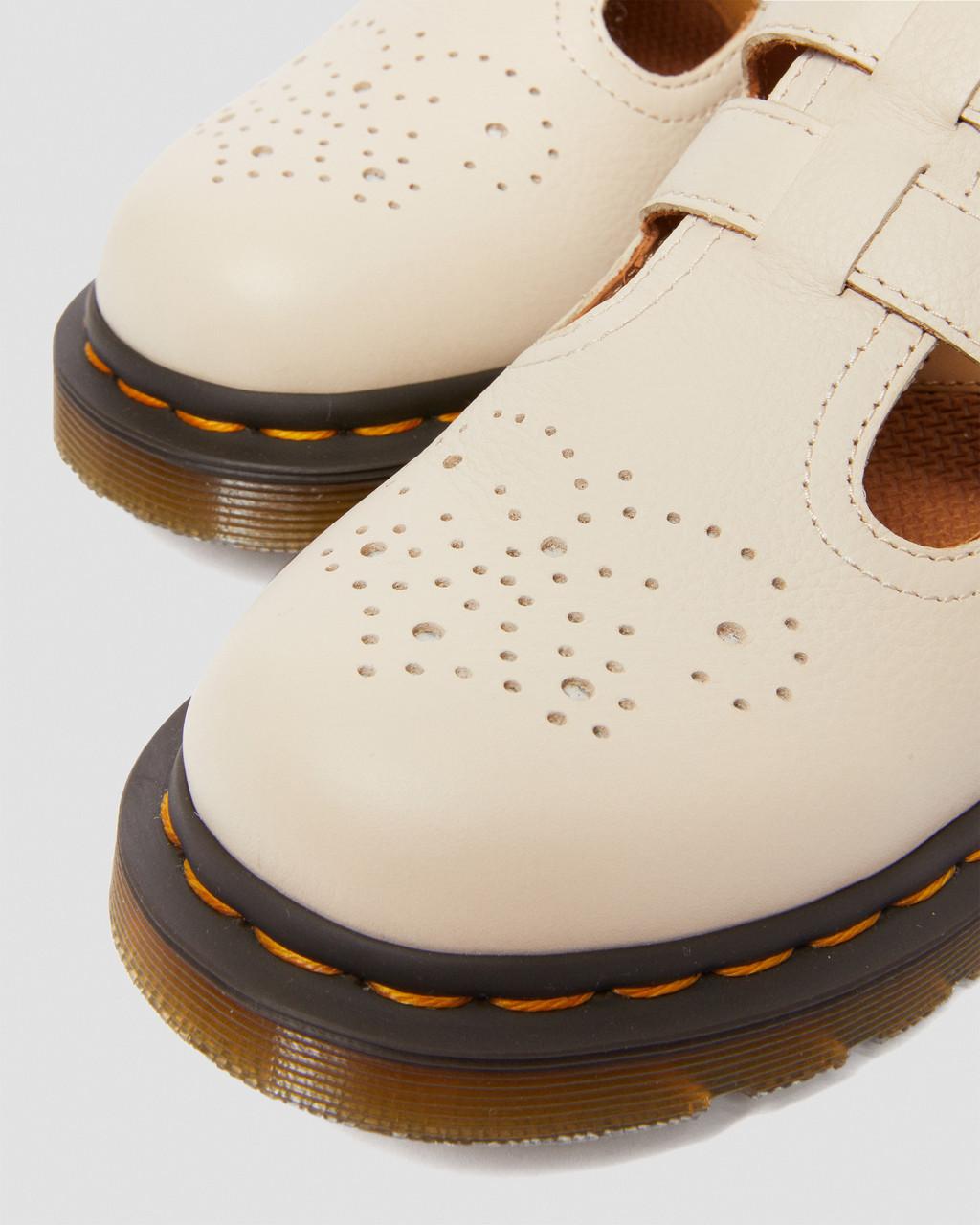 Zapatos Mary Jane Dr Martens 8065 Virginia Leather Mujer Beige | 82426415