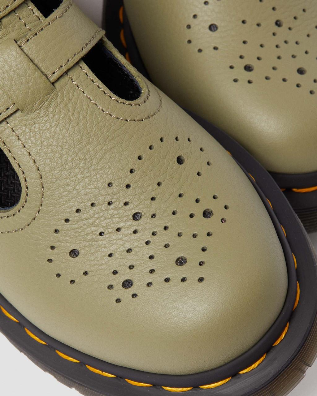 Zapatos Mary Jane Dr Martens 8065 Virginia Leather Mujer Verde Oliva | 85900056