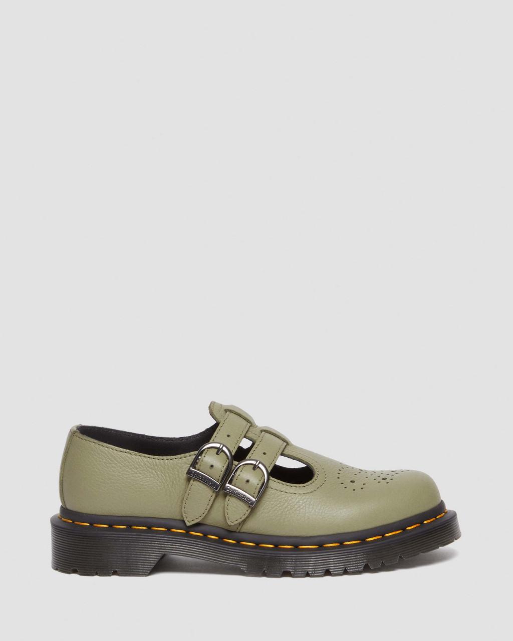 Zapatos Mary Jane Dr Martens 8065 Virginia Leather Mujer Verde Oliva | 85900056