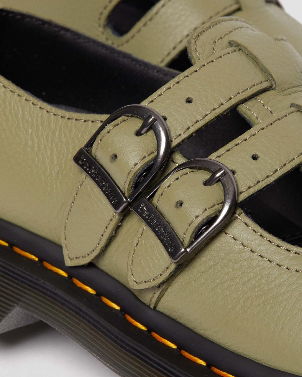 Zapatos Mary Jane Dr Martens 8065 Virginia Leather Mujer Verde Oliva | 85900056