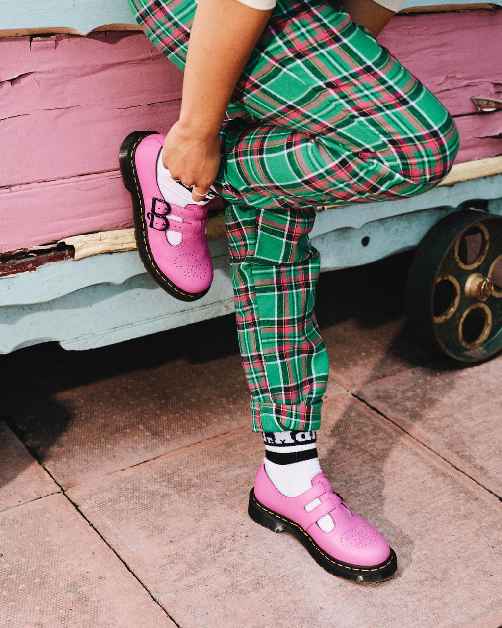 Zapatos Mary Jane Dr Martens 8065 Virginia Leather Mujer Rosas | 87445016