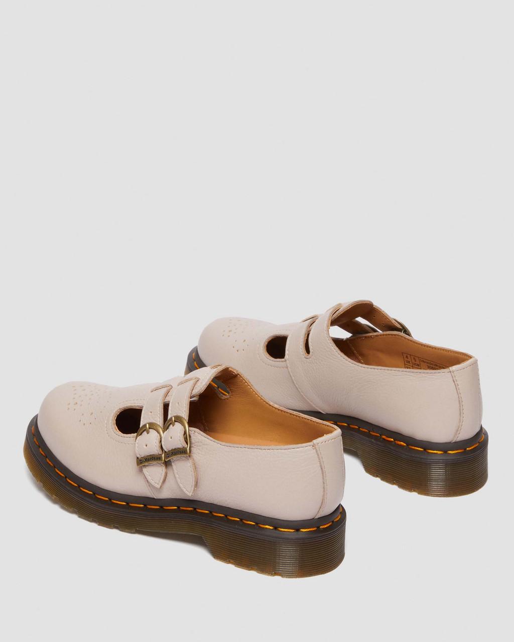 Zapatos Mary Jane Dr Martens 8065 Virginia Leather Mujer Beige | 73176499