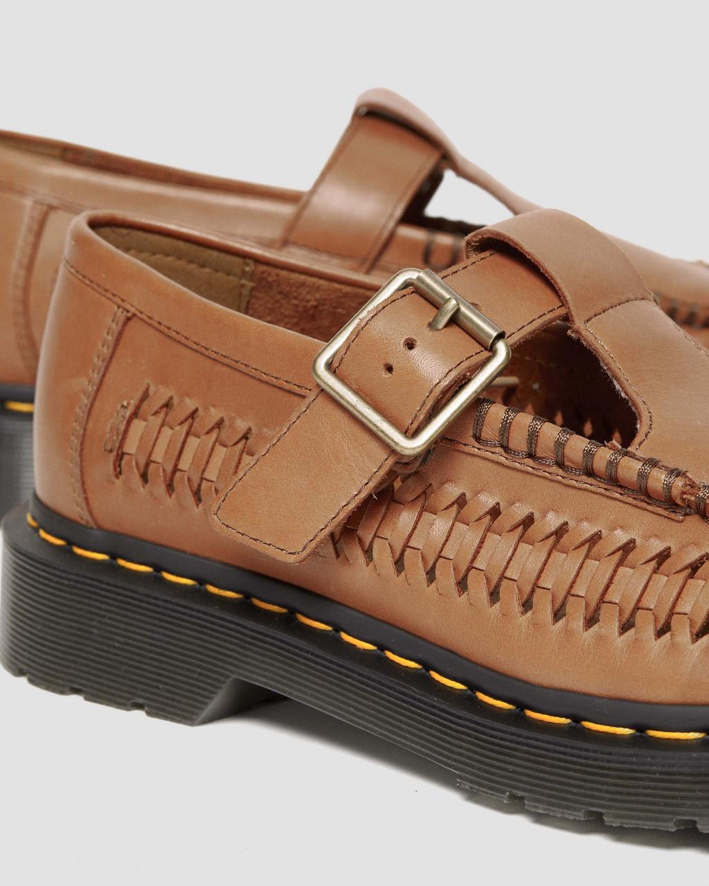 Zapatos Mary Jane Dr Martens Adrian T-Bar Leather Mujer Marrom | 17184713