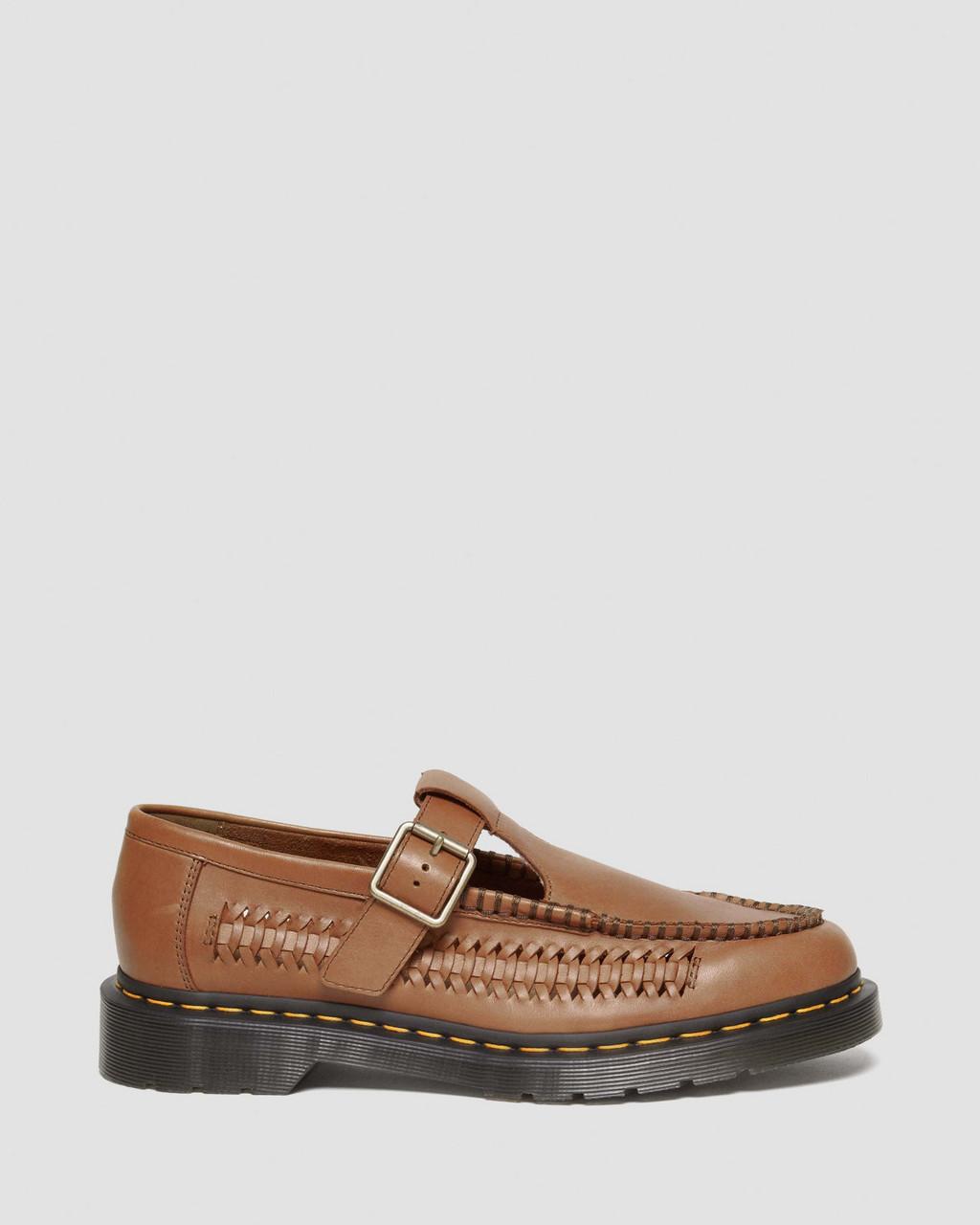 Zapatos Mary Jane Dr Martens Adrian T-Bar Leather Mujer Marrom | 17184713