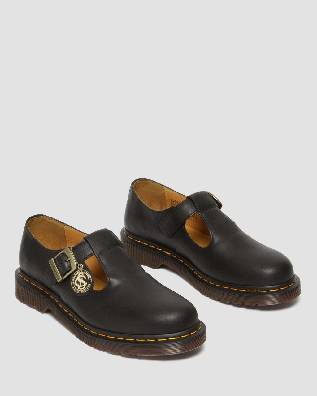 Zapatos Mary Jane Dr Martens T-Bar Regency Leather Mujer Negros | 55785210