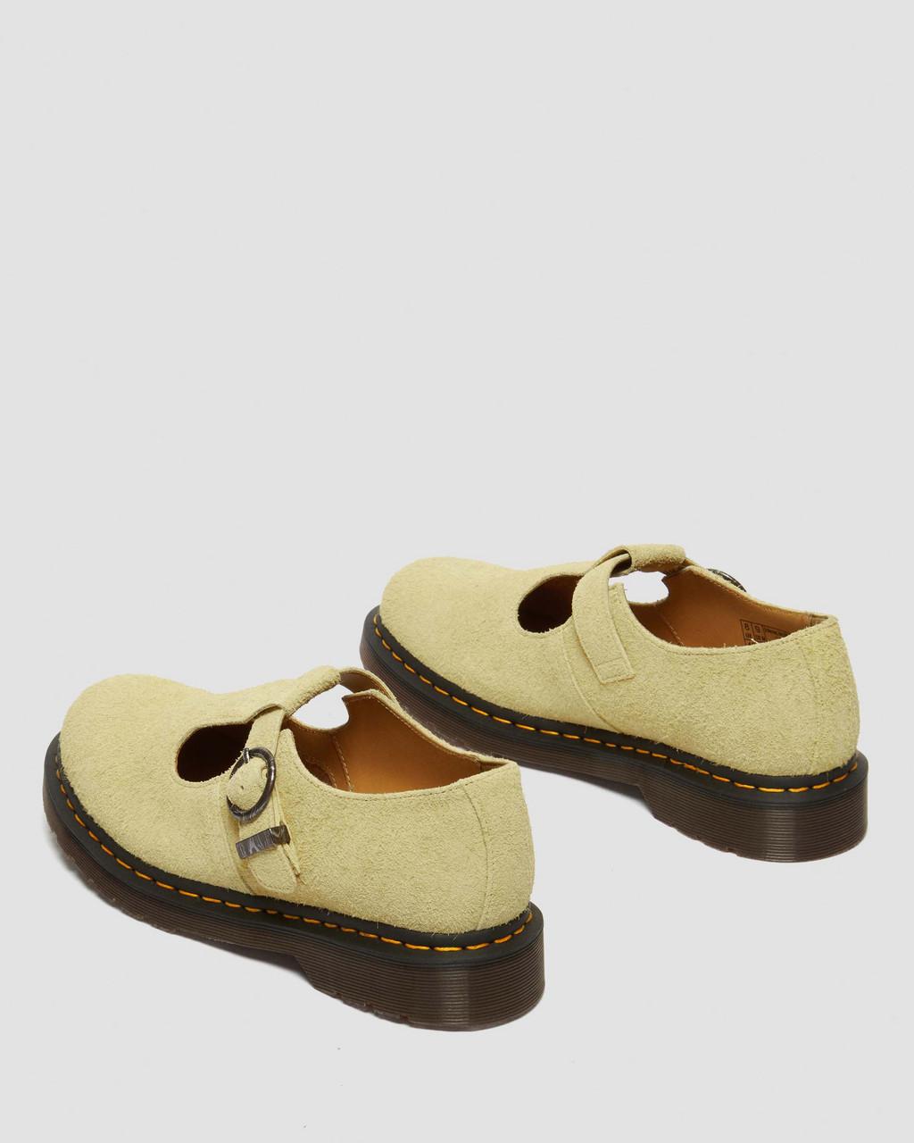 Zapatos Mary Jane Dr Martens T-Bar Suede Hombre Amarillos | 40041817