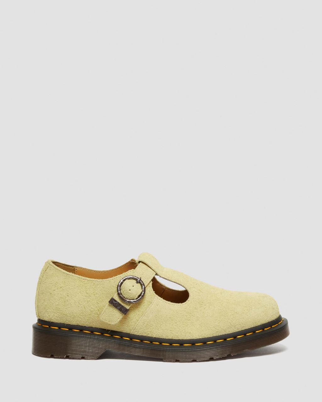 Zapatos Mary Jane Dr Martens T-Bar Suede Hombre Amarillos | 40041817