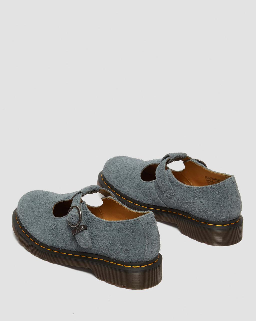 Zapatos Mary Jane Dr Martens T-Bar Suede Mujer Grises | 18728185