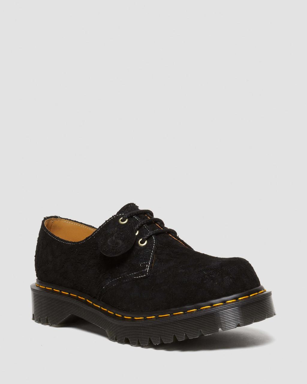 Zapatos Oxford Dr Martens 1461 Bex Made in England Emboss Suede Hombre Negros | 37910362