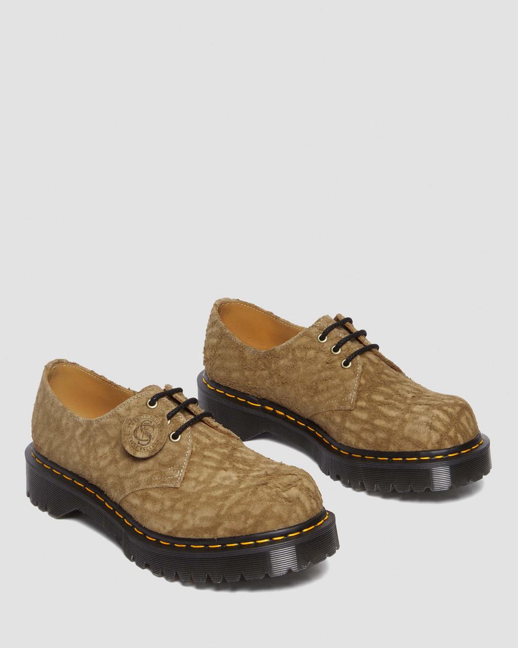 Zapatos Oxford Dr Martens 1461 Bex Made in England Emboss Suede Mujer Marrom | 57738090