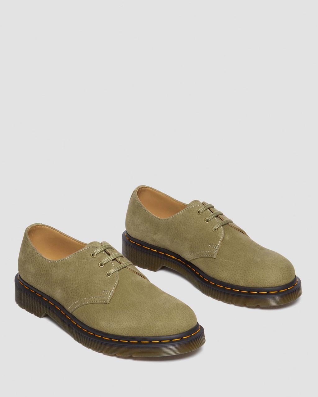 Zapatos Oxford Dr Martens 1461 Tumbled Nubuck Leather Hombre Verde Oliva | 31993610