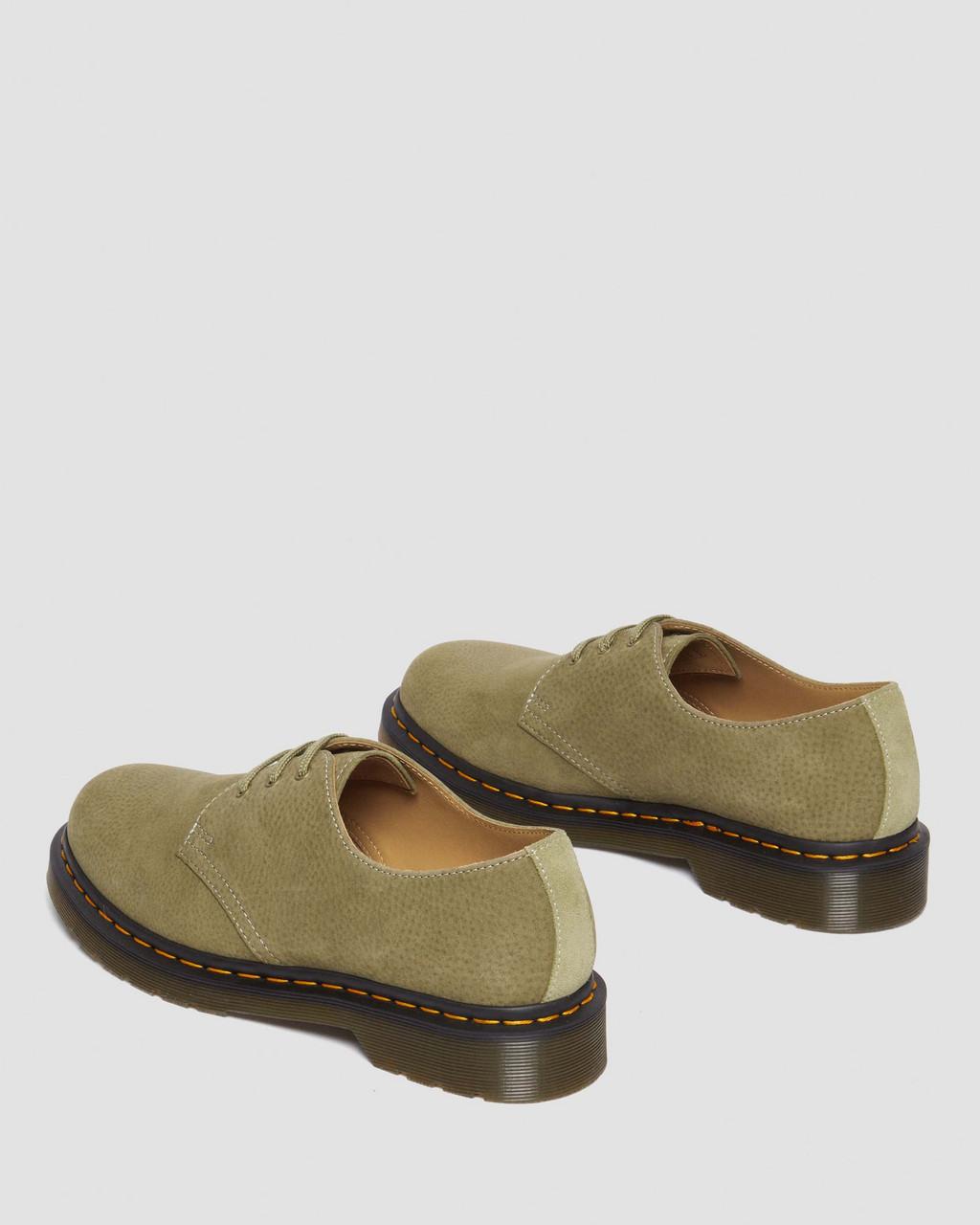 Zapatos Oxford Dr Martens 1461 Tumbled Nubuck Leather Hombre Verde Oliva | 31993610