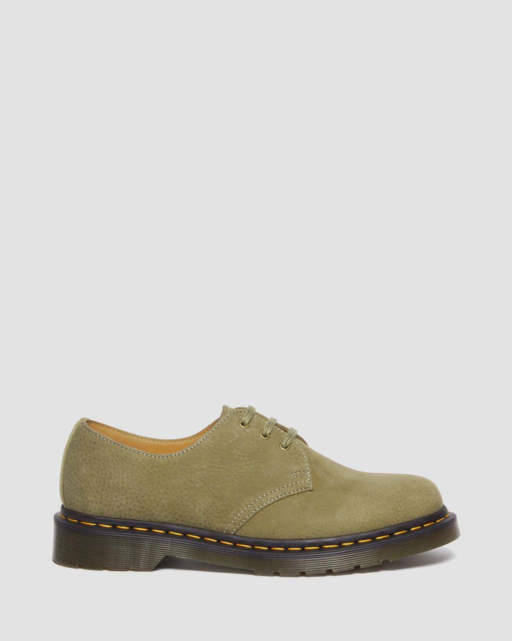 Zapatos Oxford Dr Martens 1461 Tumbled Nubuck Leather Hombre Verde Oliva | 31993610