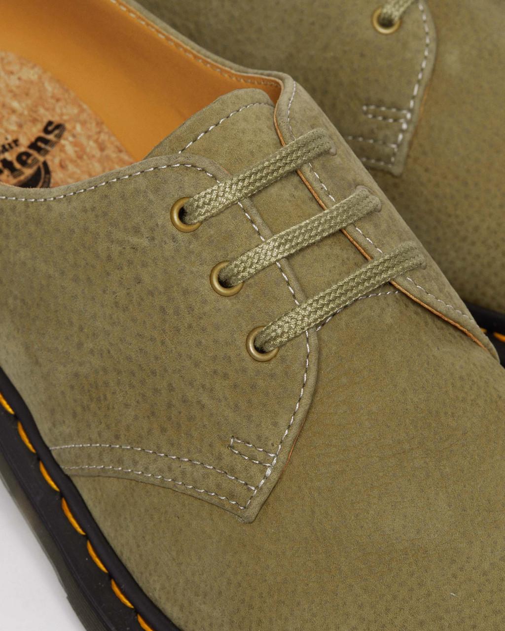 Zapatos Oxford Dr Martens 1461 Tumbled Nubuck Leather Hombre Verde Oliva | 31993610