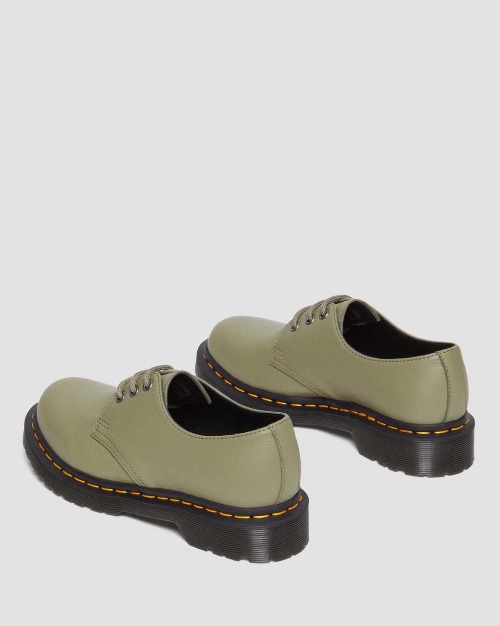 Zapatos Oxford Dr Martens 1461 Virginia Leather Mujer Verde Oliva | 57308711