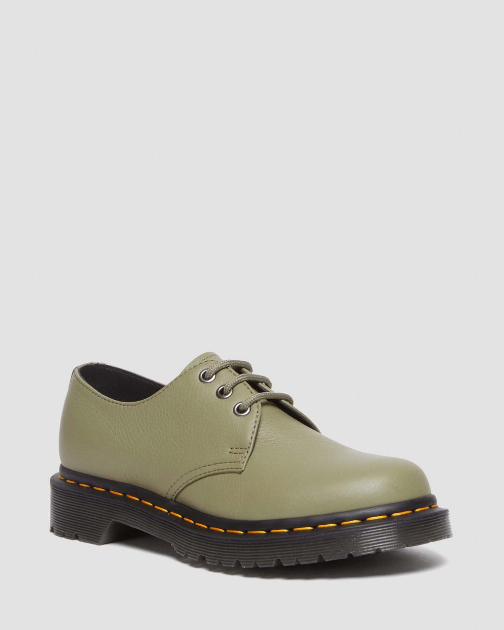 Zapatos Oxford Dr Martens 1461 Virginia Leather Mujer Verde Oliva | 57308711