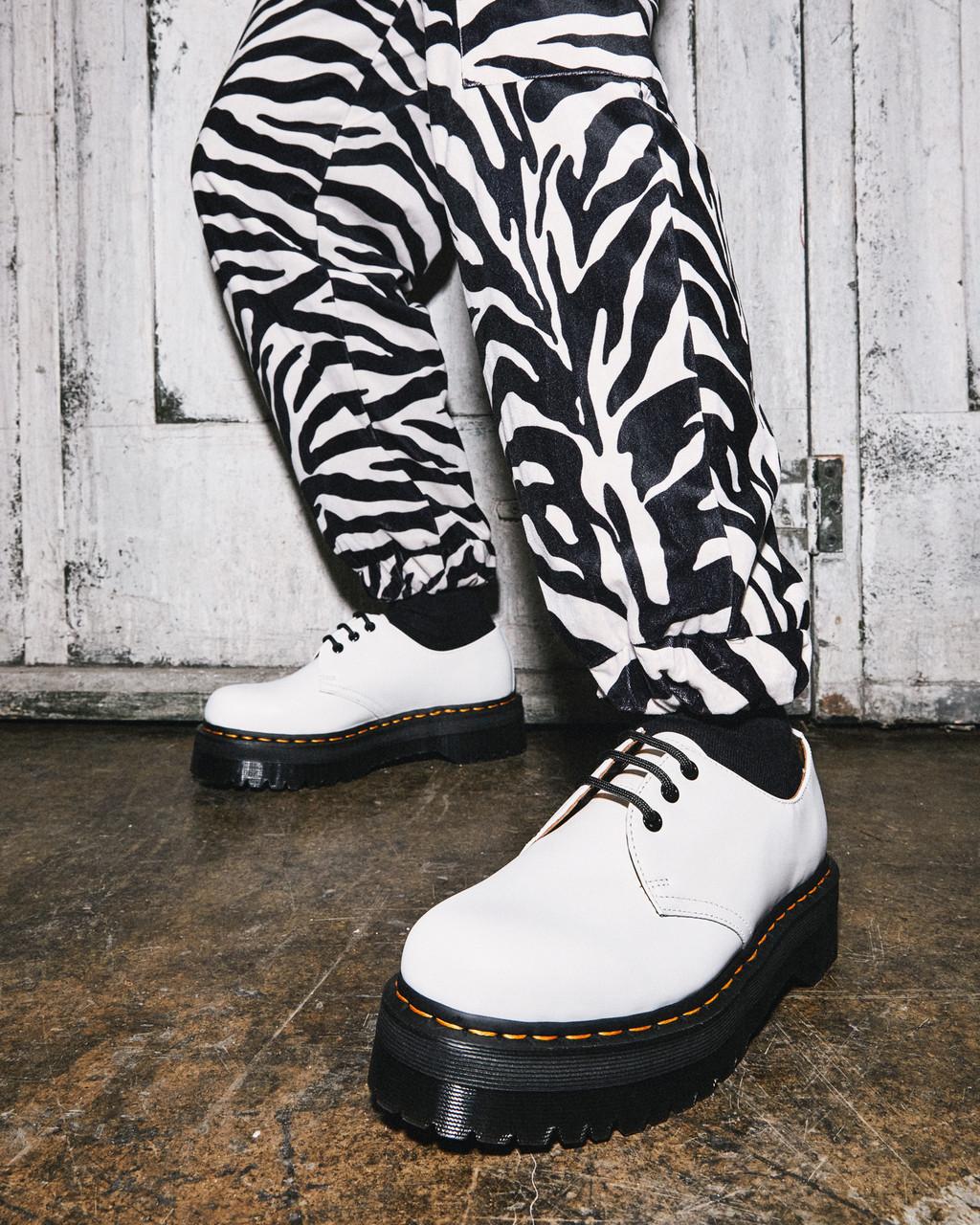 Zapatos Plataforma Dr Martens 1461 Smooth Leather Hombre Blancos | 40069563