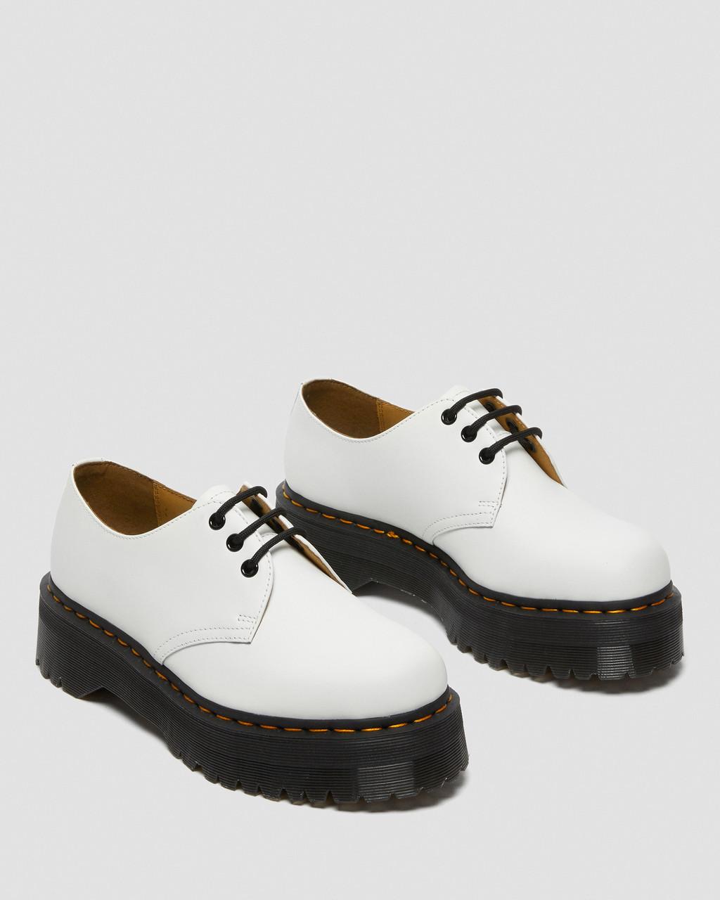 Zapatos Plataforma Dr Martens 1461 Smooth Leather Hombre Blancos | 40069563