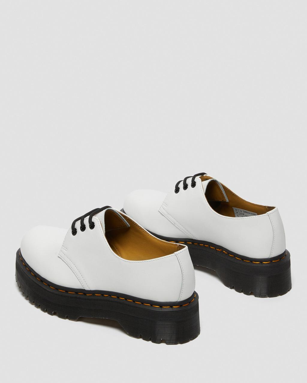 Zapatos Plataforma Dr Martens 1461 Smooth Leather Hombre Blancos | 40069563