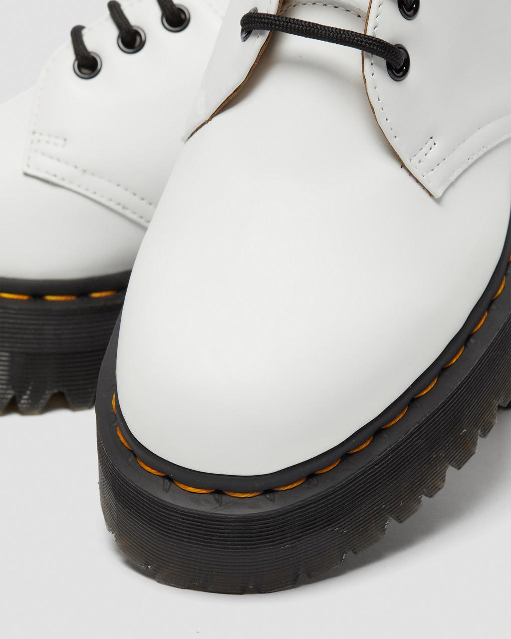 Zapatos Plataforma Dr Martens 1461 Smooth Leather Hombre Blancos | 40069563