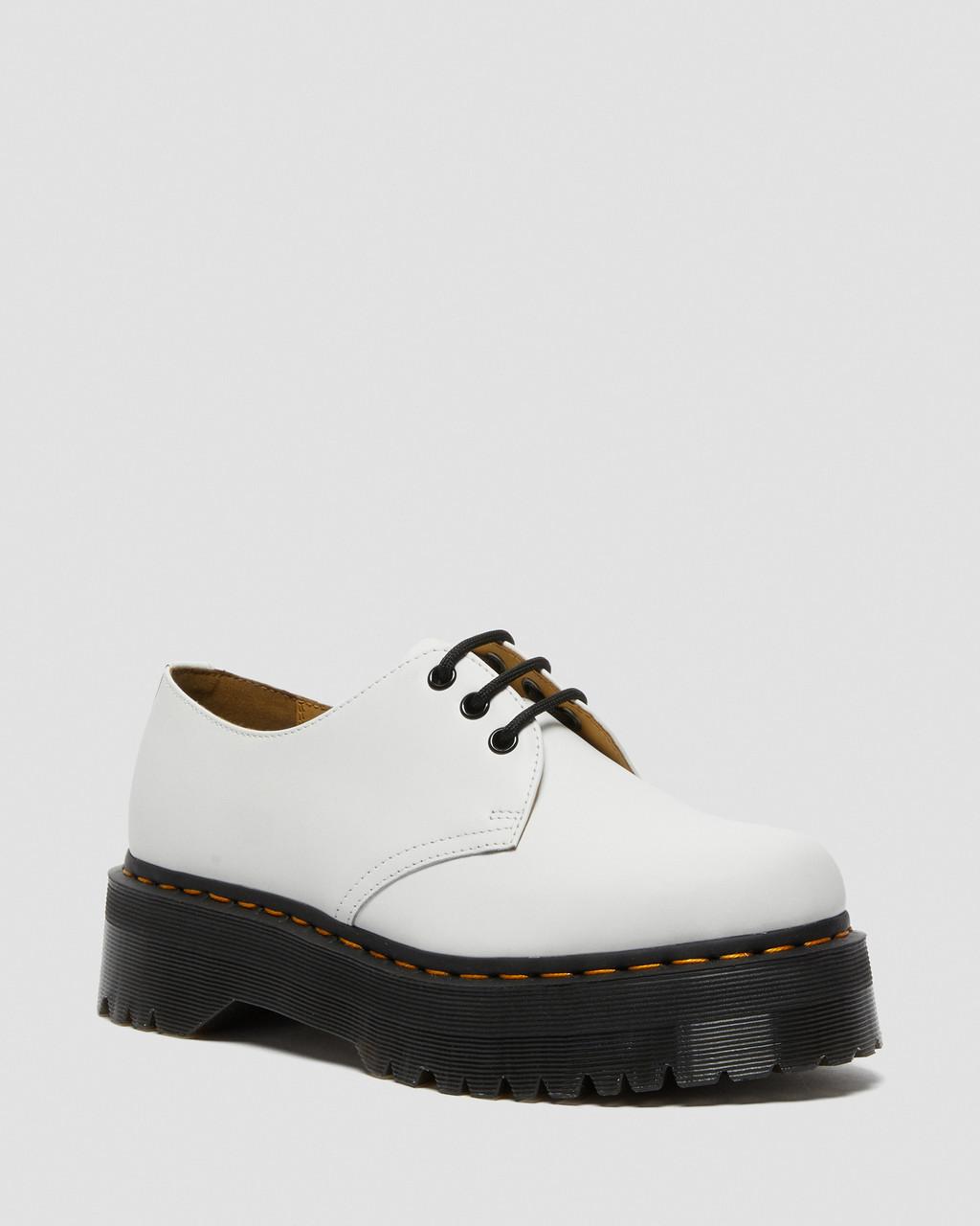 Zapatos Plataforma Dr Martens 1461 Smooth Leather Hombre Blancos | 40069563