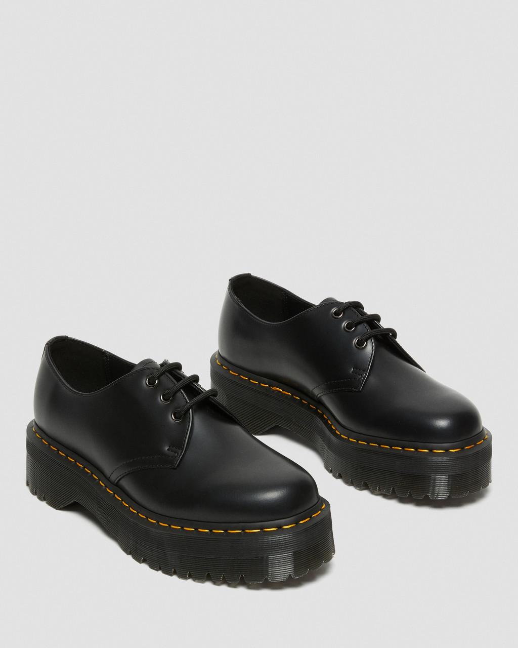Zapatos Plataforma Dr Martens 1461 Smooth Leather Mujer Negros | 34280157