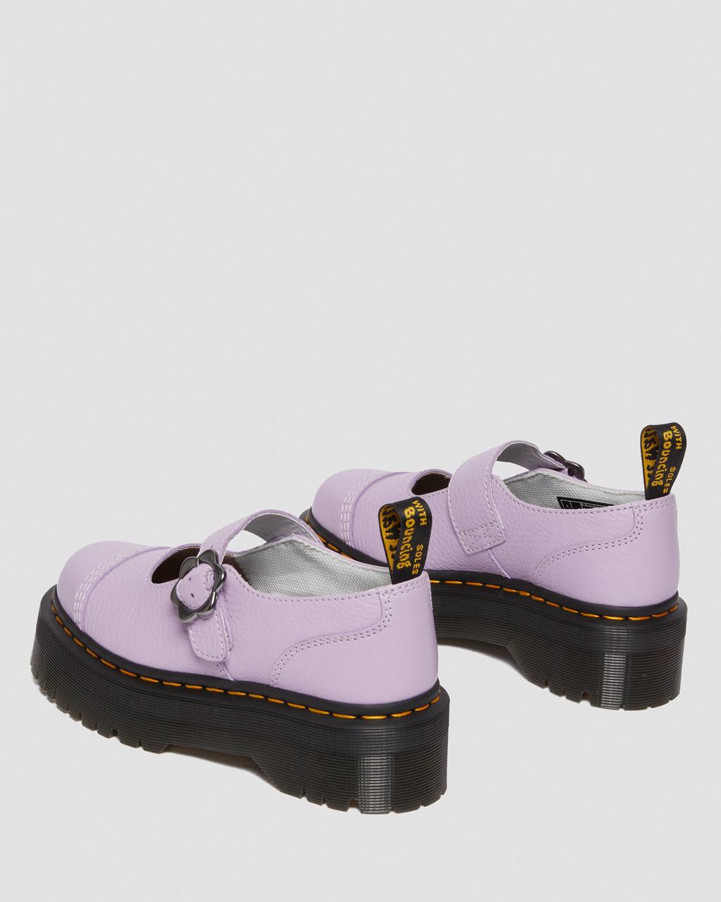 Zapatos Plataforma Dr Martens Addina Flower Buckle Leather Mujer Morados | 23174663