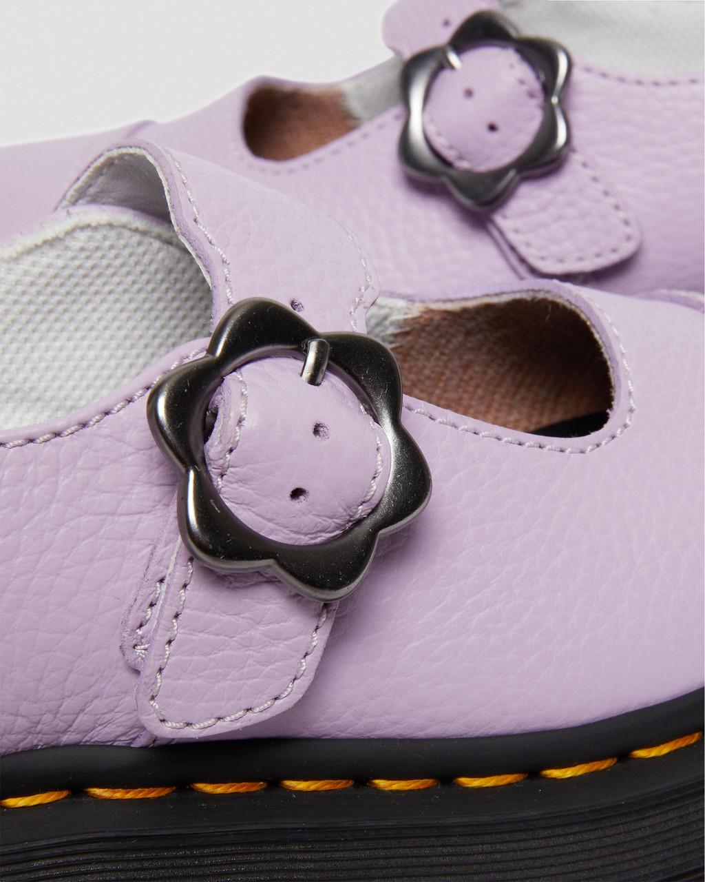 Zapatos Plataforma Dr Martens Addina Flower Buckle Leather Mujer Morados | 23174663