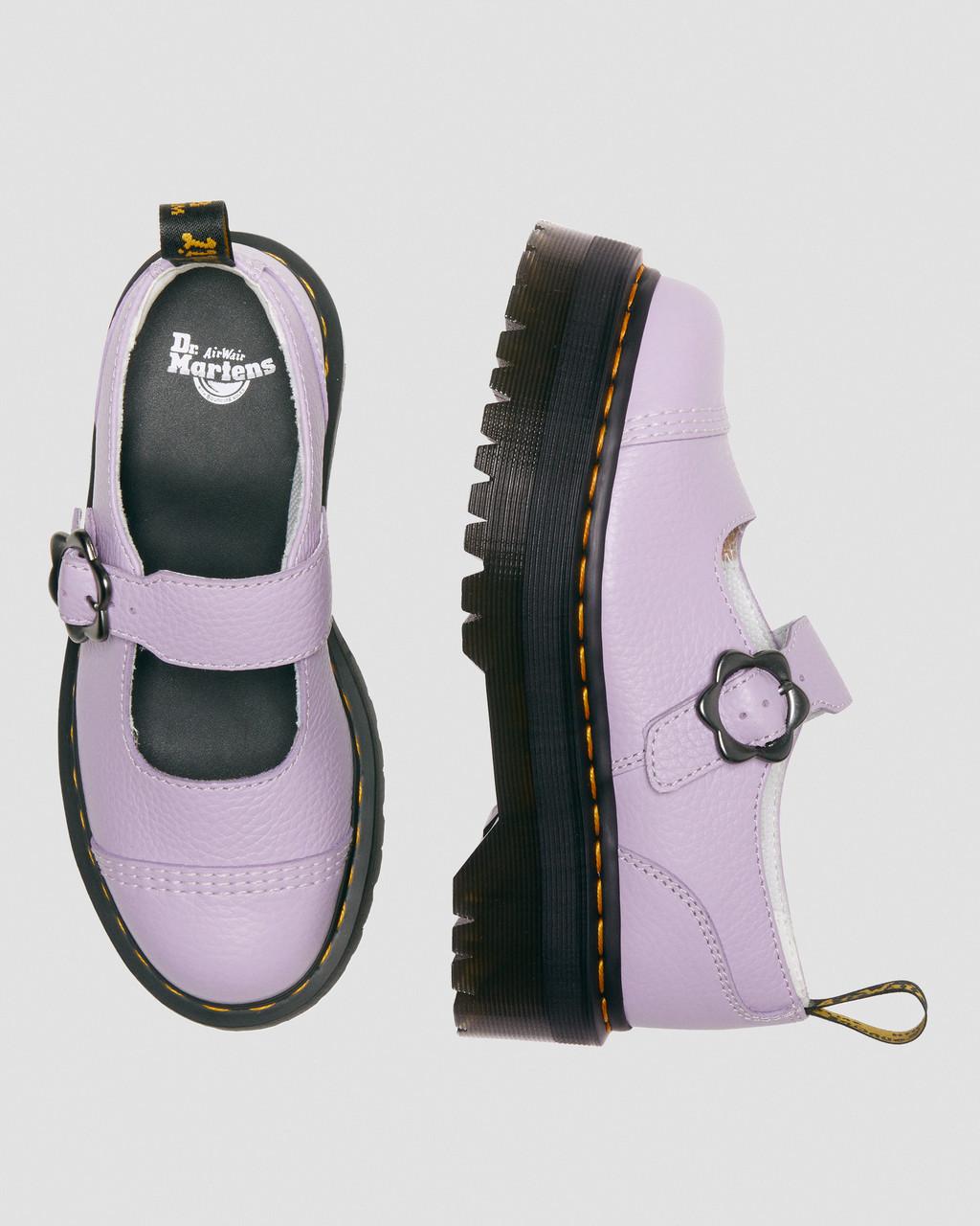 Zapatos Plataforma Dr Martens Addina Flower Buckle Leather Mujer Morados | 23174663